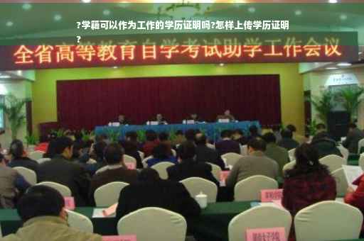 ?学籍可以作为工作的学历证明吗?怎样上传学历证明
?