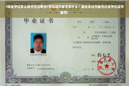 ?结业学位怎么填学历证明书?学历证书编号是什么？是毕业证书编号还是学位证书编号?