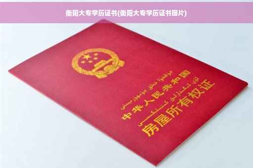 衡阳大专学历证书(衡阳大专学历证书图片)