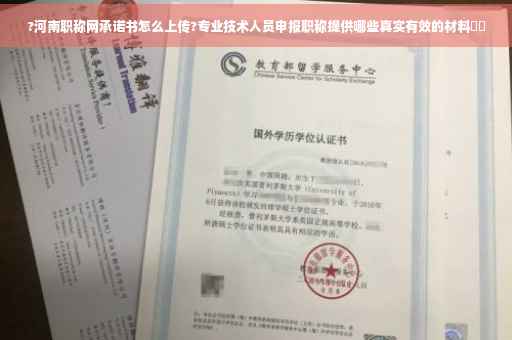 ?河南职称网承诺书怎么上传?专业技术人员申报职称提供哪些真实有效的材料⚡️