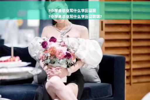 ?小学未毕业写什么学历证明
?小学未毕业写什么学历证明呢?