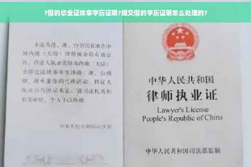 ?假的毕业证咋拿学历证明?提交假的学历证明怎么处理的?