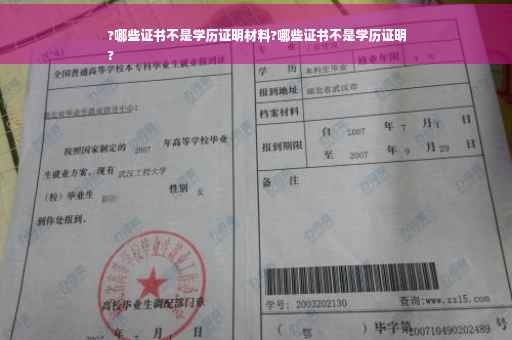 ?哪些证书不是学历证明材料?哪些证书不是学历证明
?