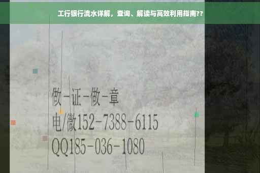 工行银行流水详解，查询、解读与高效利用指南??