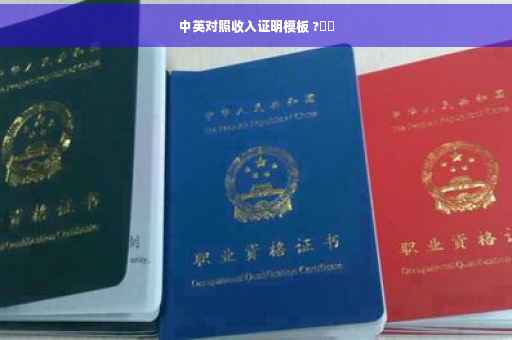 中英对照收入证明模板 ?⚡️