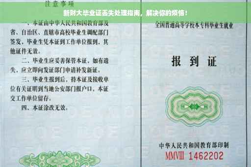 新财大毕业证丢失处理指南，解决你的烦恼！