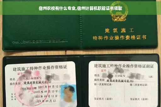 宿州农校有什么专业,宿州计算机职称证书领取