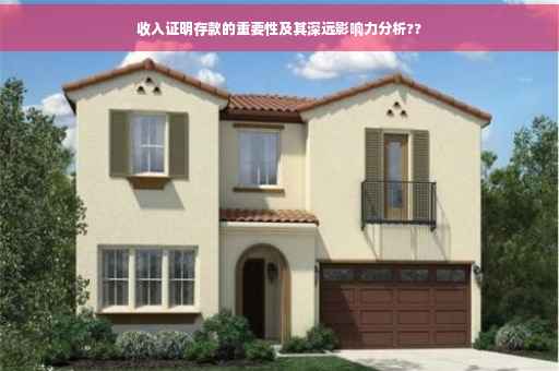 收入证明存款的重要性及其深远影响力分析??