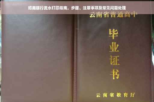 招商银行流水打印指南，步骤、注意事项及常见问题处理