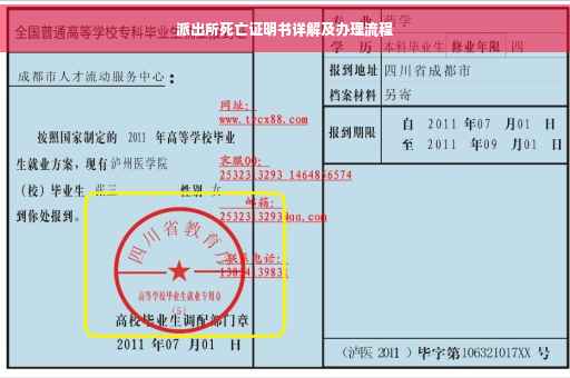 派出所死亡证明书详解及办理流程