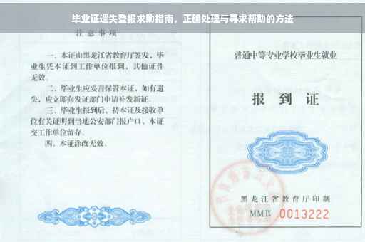 毕业证遗失登报求助指南，正确处理与寻求帮助的方法