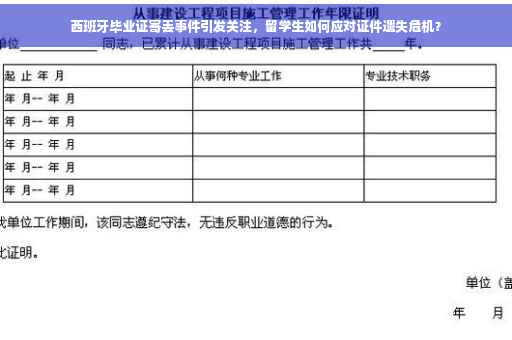 西班牙毕业证寄丢事件引发关注，留学生如何应对证件遗失危机？