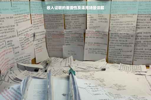 收入证明的重要性及适用场景详解