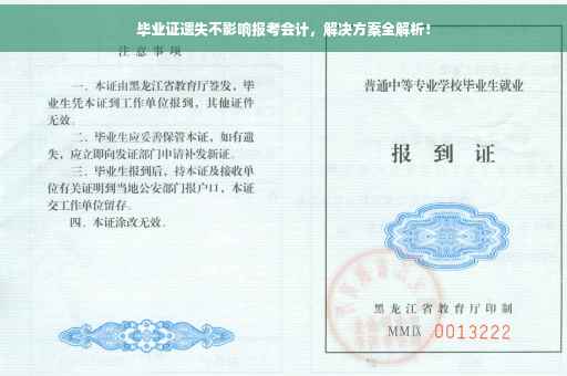 毕业证遗失不影响报考会计，解决方案全解析！