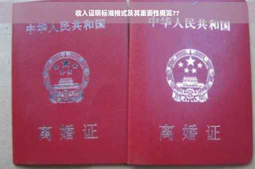 收入证明标准格式及其重要性概览??