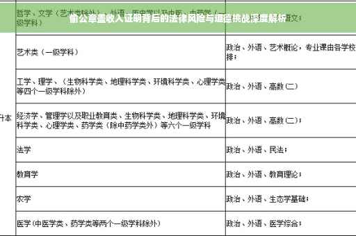 偷公章盖收入证明背后的法律风险与道德挑战深度解析