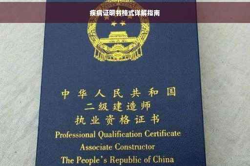 疾病证明书格式详解指南