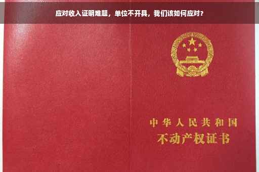 应对收入证明难题,单位不开具,我们该如何应对? 应对收入证明难题,单位不开具,我们该如何应对?