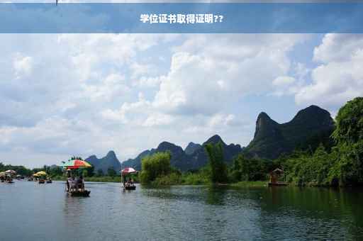 学位证书取得证明??
