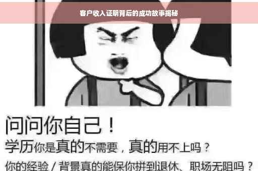 客户收入证明背后的成功故事揭秘