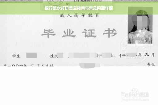银行流水打印盖章指南与常见问题详解