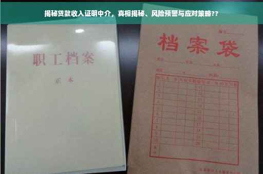 揭秘贷款收入证明中介，真相揭秘、风险预警与应对策略??