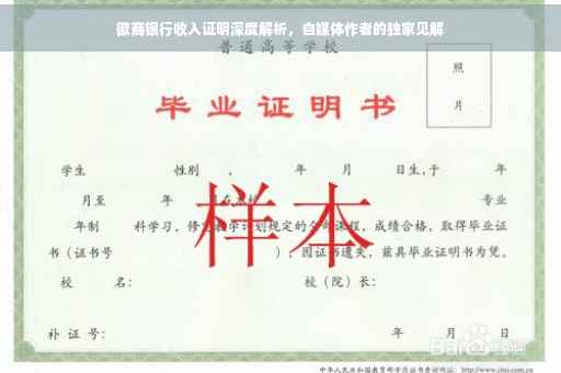徽商银行收入证明深度解析，自媒体作者的独家见解