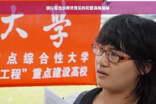 银行假流水房贷背后的犯罪真相揭秘