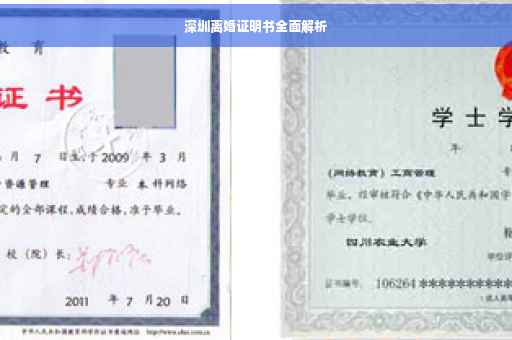深圳离婚证明书全面解析