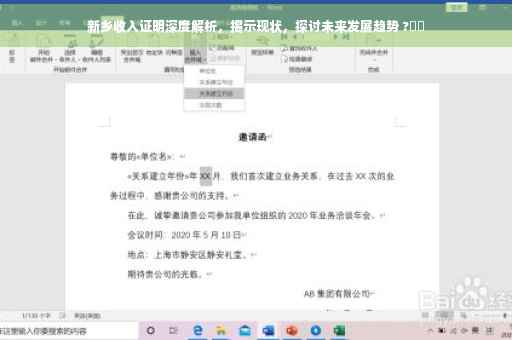 新乡收入证明深度解析，揭示现状，探讨未来发展趋势 ?⚡️