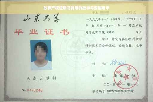 放弃产权证明书背后的故事与深层启示