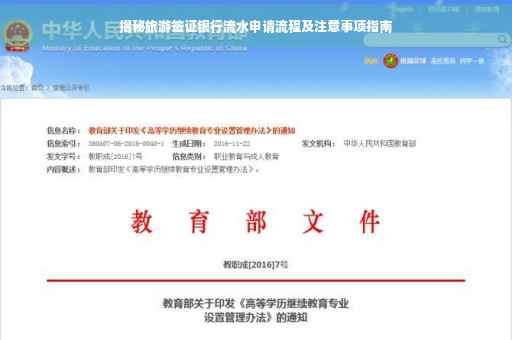 揭秘旅游签证银行流水申请流程及注意事项指南