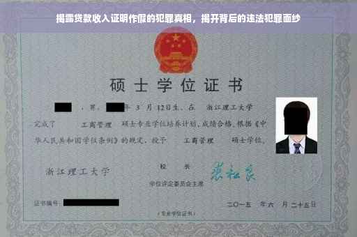 揭露贷款收入证明作假的犯罪真相，揭开背后的违法犯罪面纱