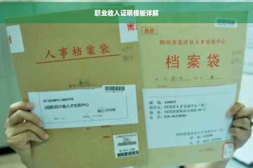 职业收入证明模板详解