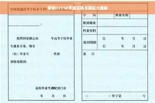 揭秘Q235B质量证明书真相大揭秘