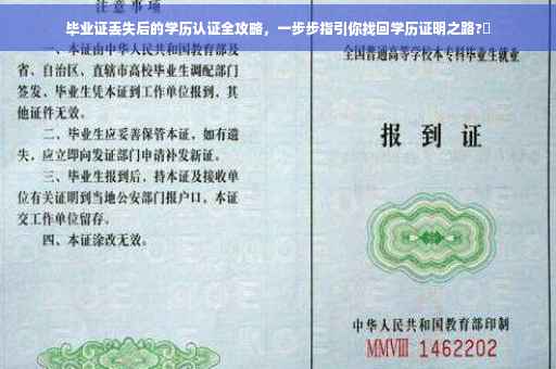 毕业证丢失后的学历认证全攻略，一步步指引你找回学历证明之路?✨