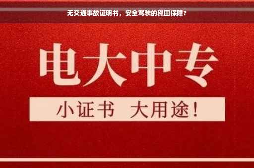 无交通事故证明书，安全驾驶的稳固保障?