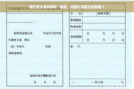 银行流水单全解析，概念、功能与获取方法指南??