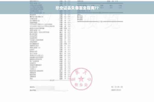 毕业证丢失备案全指南??