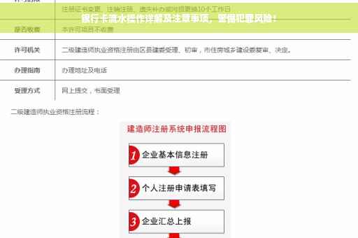 银行卡流水操作详解及注意事项，警惕犯罪风险！