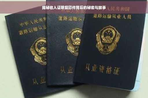 揭秘收入证明复印件背后的秘密与故事