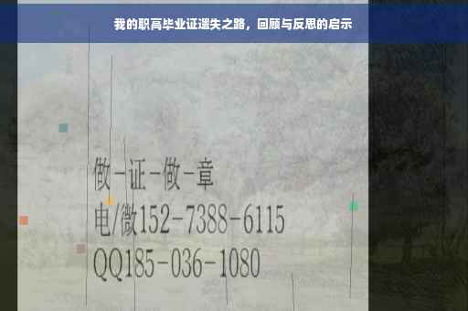 我的职高毕业证遗失之路，回顾与反思的启示