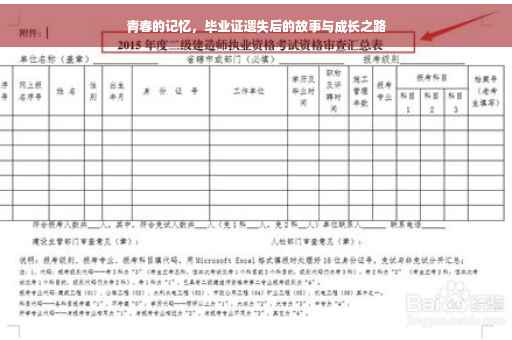 青春的记忆，毕业证遗失后的故事与成长之路