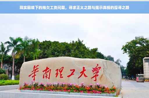 现实困境下的拖欠工资问题，寻求正义之路与揭示真相的探寻之路