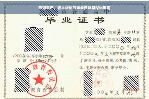 燕郊落户，收入证明的重要性及其深远影响