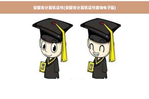 安徽省计算机证书(安徽省计算机证书查询电子版)