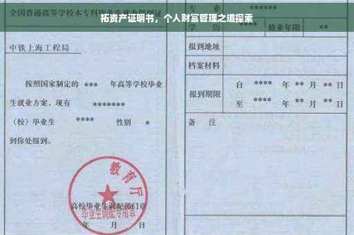 拓资产证明书，个人财富管理之道探索