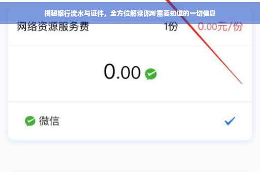 揭秘银行流水与证件，全方位解读你所需要知道的一切信息