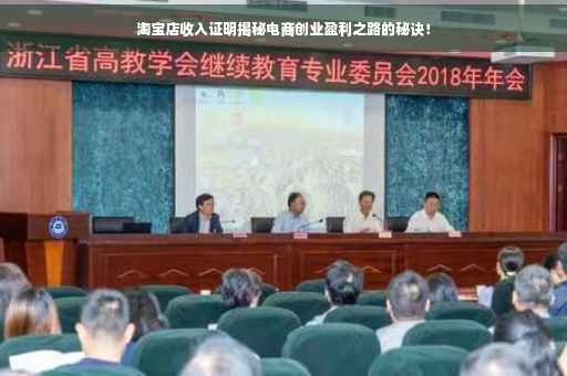 淘宝店收入证明揭秘电商创业盈利之路的秘诀！
