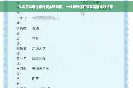 从零开始制作银行流水账指南，一步步教你打造完美流水账记录！